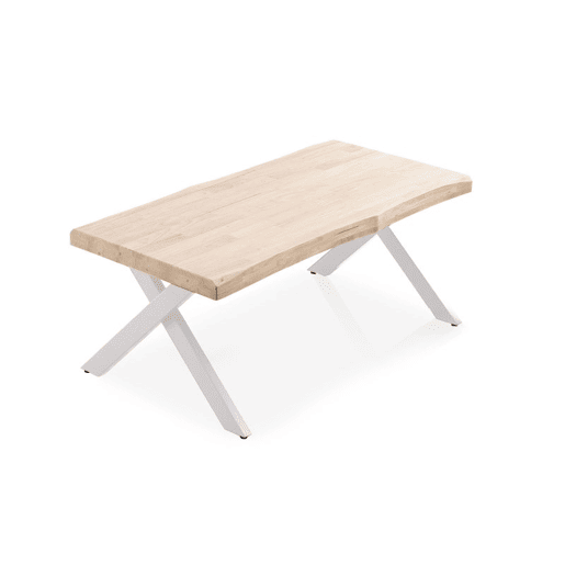 Mesa de centro elevatória Xena Fit Carvalho - Branco 120 x 62 x 60 cm