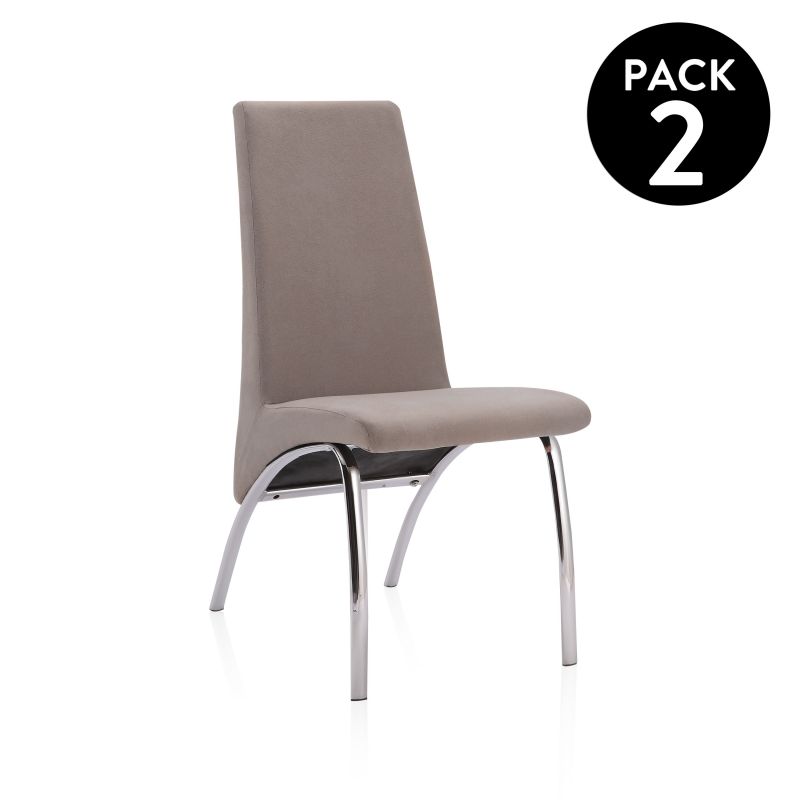 Pack 2 sillas de comedor lise tex marengo 44 x 95 x cm