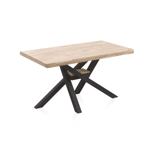 Mesa de jantar Xena 140 Preto - Carvalho 140cm x 76 x 80 cm