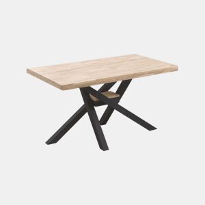 Mesa de jantar Xena 140 Preto - Carvalho 140cm x 76 x 80 cm