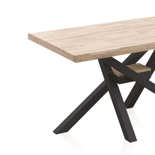 Mesa de jantar Xena 140 Preto - Carvalho 140cm x 76 x 80 cm