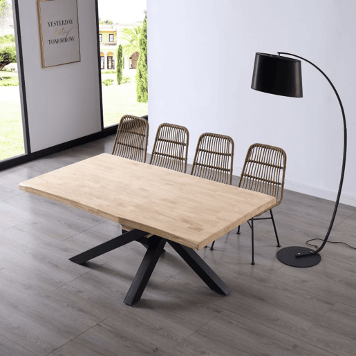 Mesa de jantar Xena Fit 180 Preto - Carvalho 180 x 76 x 100 cm