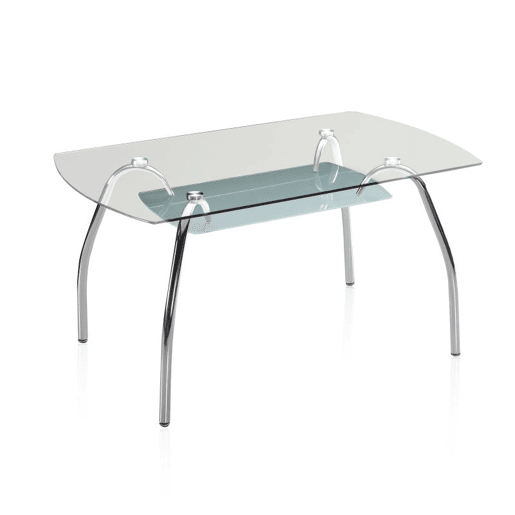 Mesa de jantar Ove Vidro - Cromado 150cm x 75 x 90 cm