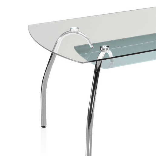 Mesa de jantar Ove Vidro - Cromado 150cm x 75 x 90 cm