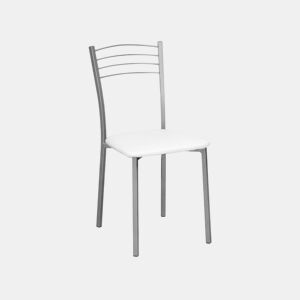 Conjunto de 4 cadeiras de cozinha Chef Cinzento - Branco 41 x 85 x 40 cm