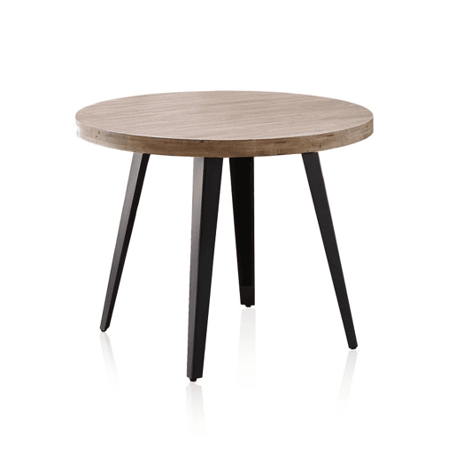 Mesa redonda fixa Berg Carvalho Mel - Preto 100 x 78 x 100 cm Mesa redonda fixa Berg Carvalho Mel - Preto 100 x 78 x 100 cm