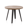 Mesa redonda fixa Berg Carvalho Mel - Preto 100 x 78 x 100 cm