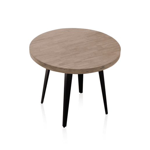 Mesa redonda fixa Berg Carvalho Mel - Preto 100 x 78 x 100 cm Mesa redonda fixa Berg Carvalho Mel - Preto 100 x 78 x 100 cm