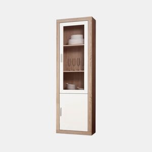 Vitrina Nuka 2 portas Cambria - Branco 60 x 193,2 x 34,6 cm
