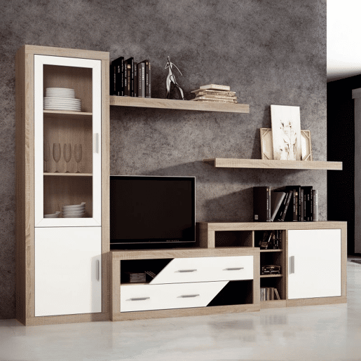 Vitrina Nuka 2 portas Cambria - Branco 60 x 193,2 x 34,6 cm