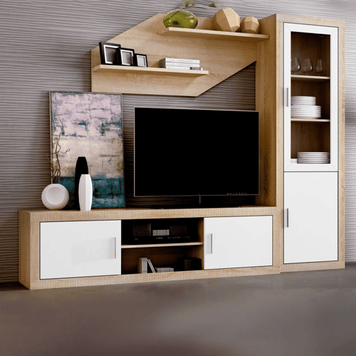 Salão Nuka V4 Cambria - Branco 240 x 193,2 x 41,4 cm