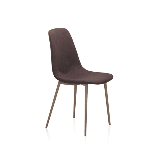 Conjunto de 4 cadeiras de jantar Cai Pele castanha 43 x 87 x 42 cm
