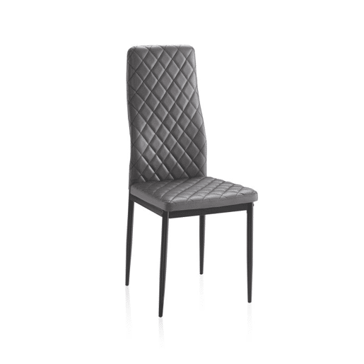 Conjunto de 6 cadeiras de jantar Lacey Tecido cinzento 40,5 x 96 x 49 cm