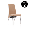Conjunto de 2 cadeiras de jantar Lise Tex Bege 44 x 95 x 61 cm