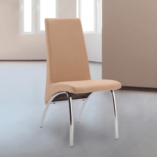Conjunto de 2 cadeiras de jantar Lise Tex Bege 44 x 95 x 61 cm