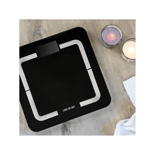 Cecotec Balança para casa de banho digital inteligente de alta precisão, com conectividade e fita métrica.
