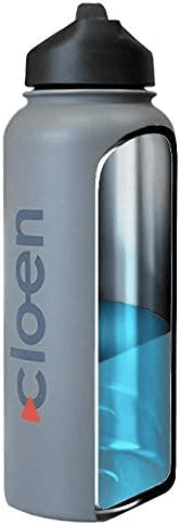 Garrafa desportiva de aço inoxidável Cloen, recipiente de água de parede dupla, com tampa com pega, mantém-se fresca e quente, isolamento térmico, sem BPA, capacidade de 335950 ml, Garrafa Cloen Double Layered