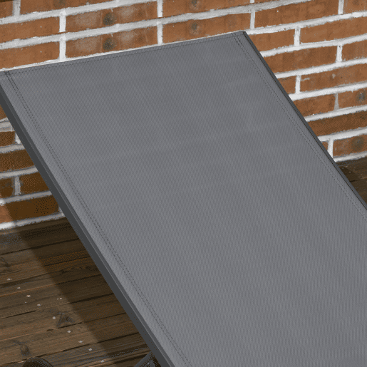 Outsunny Conjunto de 2 Espreguiçadeiras Reclináveis de Jardim Espreguiçadeiras de Alumínio para Exterior com Encosto Ajustável em 5 Níveis e Rodas para Praia Piscina 165x66x102cm Cinza