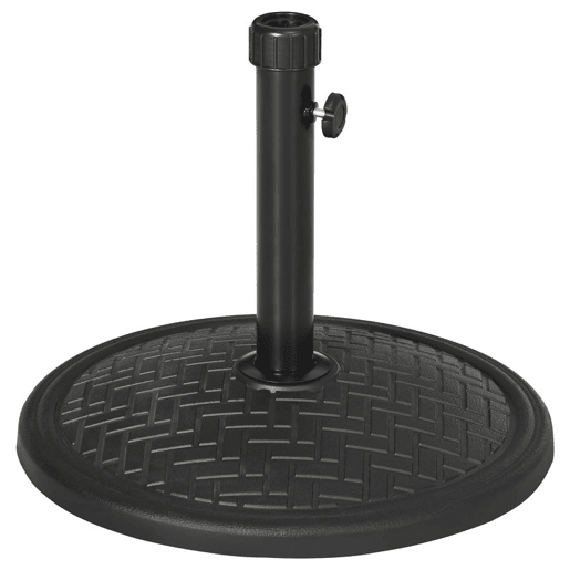 Outsunny Base para Chapéu de Sol de Cimento Suporte para Chapéu de Sol de 14 kg para Mastros de Ø32-38 mm para Jardim Varanda Pátio Ø46x34 cm Preto