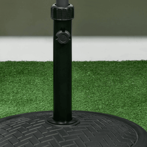 Outsunny Base para Chapéu de Sol de Cimento Suporte para Chapéu de Sol de 14 kg para Mastros de Ø32-38 mm para Jardim Varanda Pátio Ø46x34 cm Preto