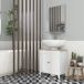 Armario de Baño MDF kleankin, hogar - baño Armario de Baño MDF kleankin, hogar - baño Blanco/ Madera
