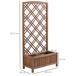Jardinera con Enrejado Madera de Abeto Outsunny Jardinera con Enrejado Madera de Abeto Outsunny Amarillo