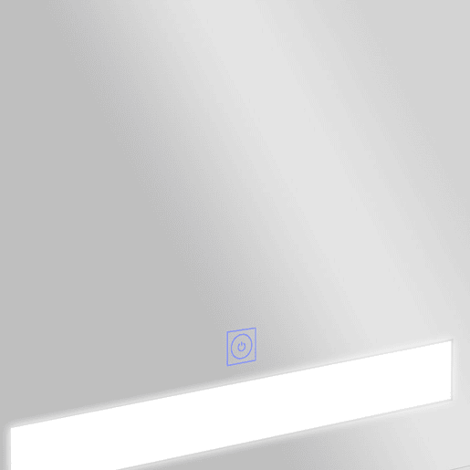 HOMCOM Armário Casa de Banho com Espelho e Luz LED Armário com Espelho com 2 Prateleiras de Armazenamento e Interruptor Tátil 550x15x60 cm Branco