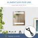 Armario con Espejo Tablero de Fibra Mediana, Vidrio HOMCOM 50 Armario con Espejo Tablero de Fibra Mediana, Vidrio HOMCOM 50 Blanco