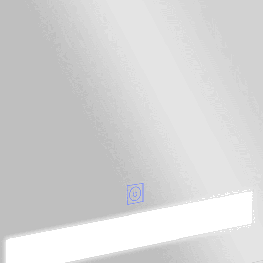 HOMCOM Armário Casa de Banho com Espelho e Luz LED Armário com Espelho com 2 Prateleiras de Armazenamento e Interruptor Tátil 550x15x60 cm Branco
