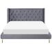 Beliani Cama Terciopelo FORBACH 154x218 Beliani Cama Terciopelo FORBACH 154x218 Gris