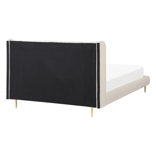 Cama Veludo FORBACH 140 x 200 cm Creme