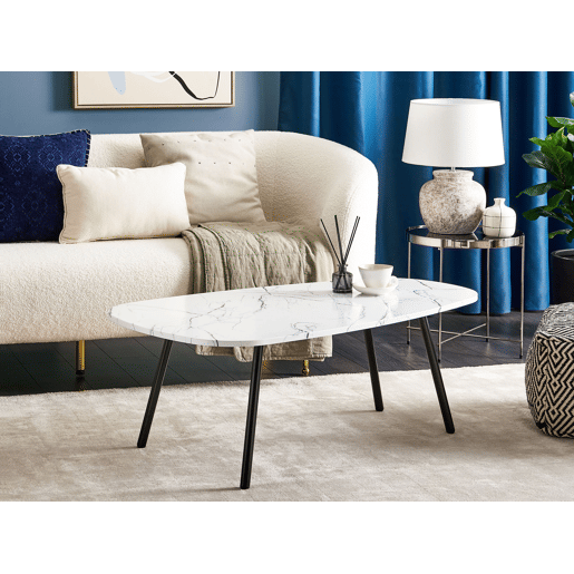 Mesa de centro BIDDLE Mármore branco