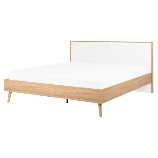 Cama SERRIS 160 x 200 cm Castanho claro