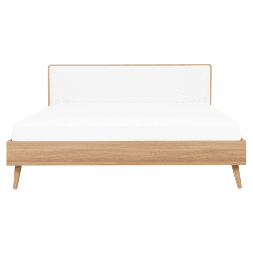Cama SERRIS 160 x 200 cm Castanho claro