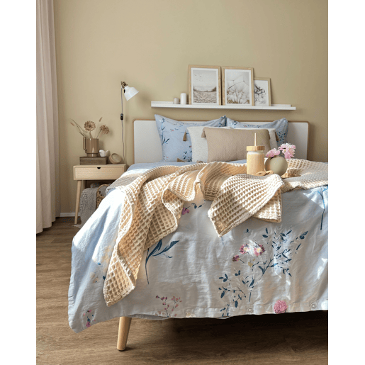 Cama SERRIS 160 x 200 cm Castanho claro