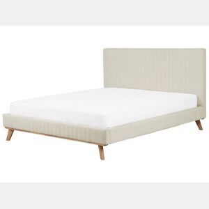 Cama Chenille TALENCE 180 x 200 cm Creme claro