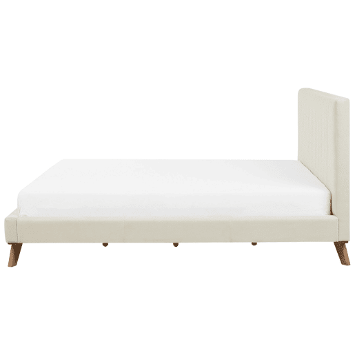 Cama Chenille TALENCE 180 x 200 cm Creme claro