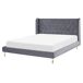 Beliani Cama Terciopelo FORBACH 174x218 Beliani Cama Terciopelo FORBACH 174x218 Gris