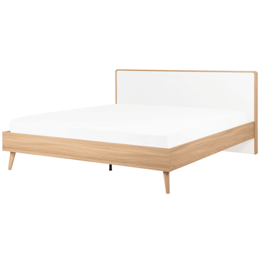 Cama SERRIS 180 x 200 cm Castanho claro