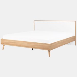 Cama SERRIS 180 x 200 cm Castanho claro