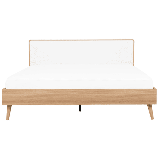Cama SERRIS 180 x 200 cm Castanho claro