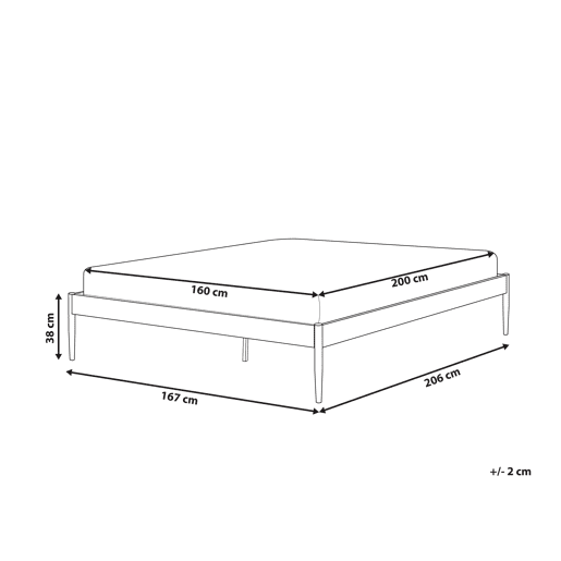 Cama Metal VAURS 160 x 200 cm Preto