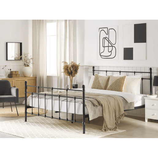 Cama Metal LYNX 160 x 200 cm Preto