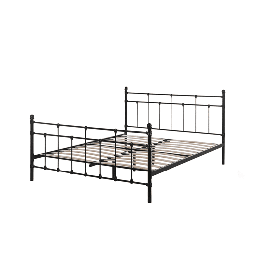 Cama Metal LYNX 160 x 200 cm Preto