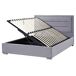 Beliani Cama con almacenaje Terciopelo ROUEN Beliani Cama con almacenaje Terciopelo ROUEN Gris Oscuro