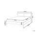 Beliani Cama Ratán, Tablero de partículas MONPAZIER 167x209 Beliani Cama Ratán, Tablero de partículas MONPAZIER 167x209 Marrón