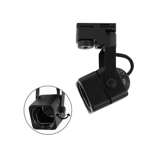 projector de metal cor preta série ayrton 7cm