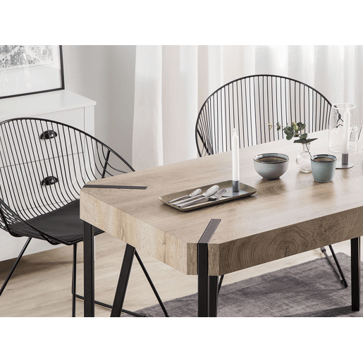 Mesa de jantar CAMBELL Taupe 130 cm 80 cm