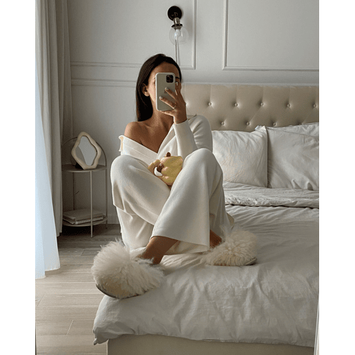 Cama Veludo FORBACH 160 x 200 cm Creme