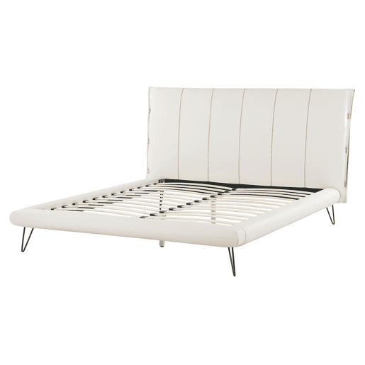 Cama Pele sintética BETIN 160 x 200 cm Creme